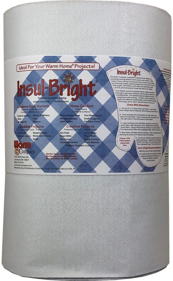 Insul-Bright Insulating Thermal Lining, 22 in x 20 Yards Bolt – Blanks for  Crafters
