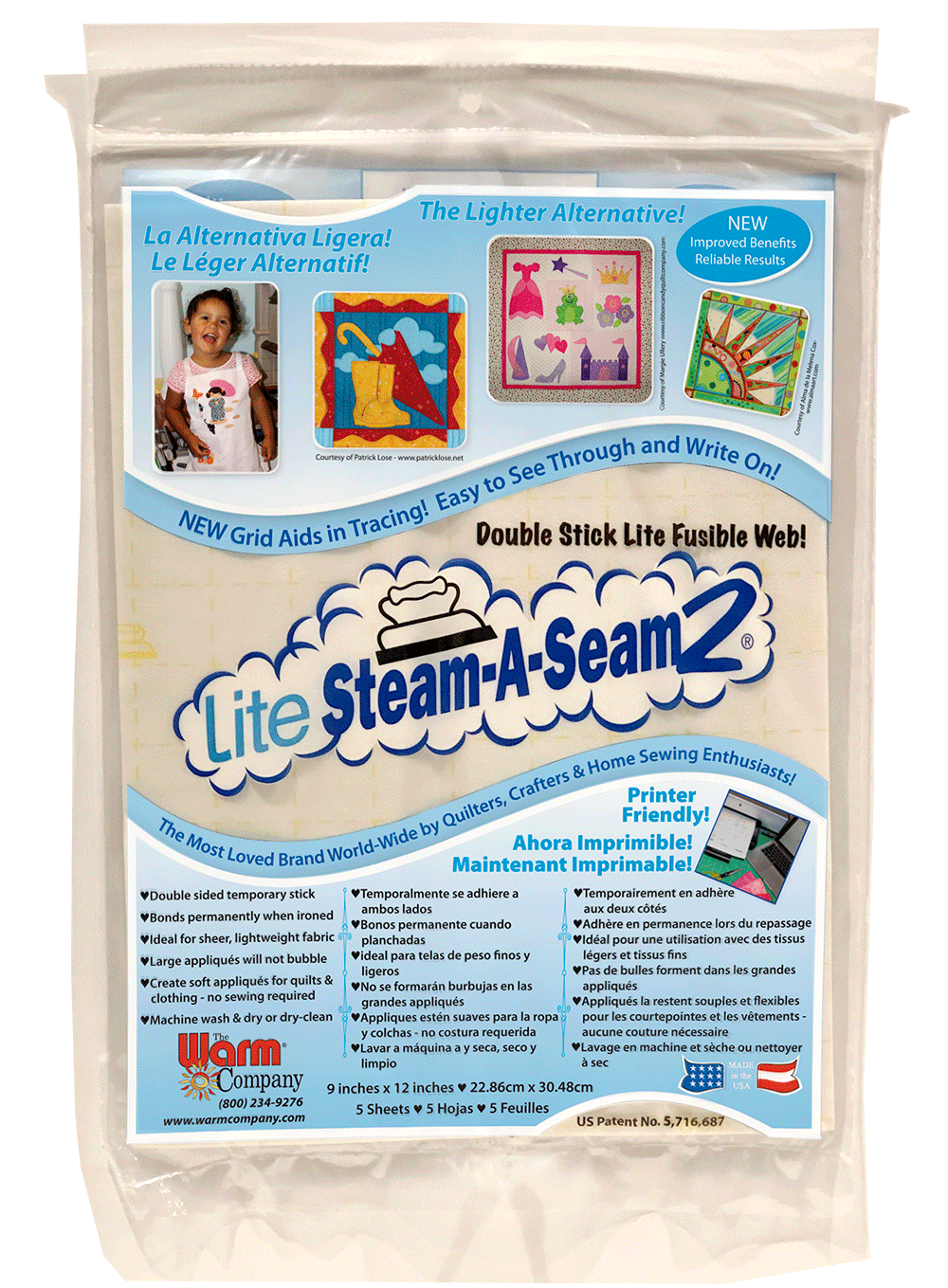 Lite Steam-A-Seam 2 Sheets – 24 Per Case – The Warm Company