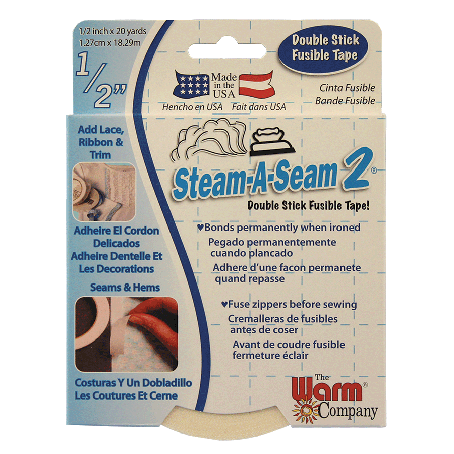 2-Pack of 5 5517 Warm Company Steam-A-Seam 2 Double Stick Fusible Web-9X12 Sheets 5/Pkg 