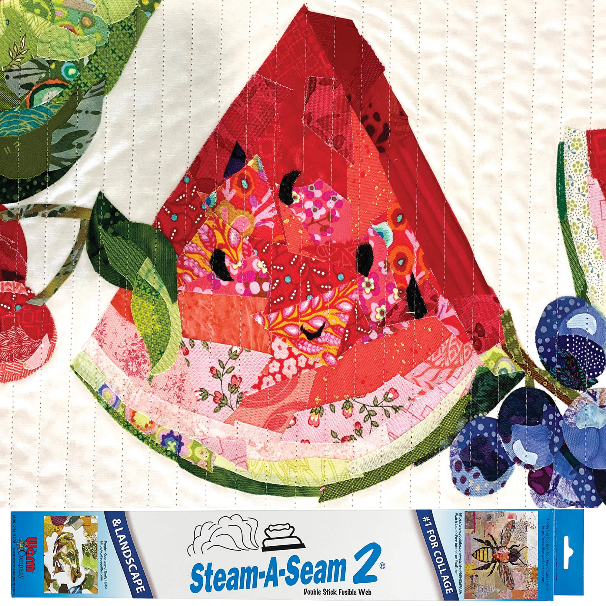 Steam A Seam 2 Lite - Tacky Fusible adhesive - great for Fabric Collag –  ART QUILT SUPPLIES - 2 Sew Textiles